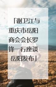 谢卫江与重庆市岳阳商会会长罗锋一行座谈岳阳发布