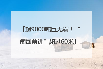 超9000吨巨无霸！“匍匐前进”超过60米