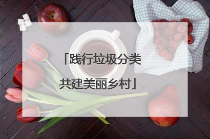 践行垃圾分类 共建美丽乡村