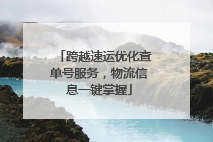 跨越速运优化查单号服务，物流信息一键掌握