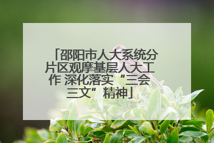 邵阳市人大系统分片区观摩基层人大工作 深化落实“三会三文”精神