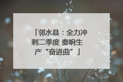 邻水县：全力冲刺二季度 奏响生产“奋进曲”
