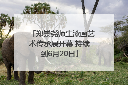 郑崇尧师生漆画艺术传承展开幕 持续到6月20日