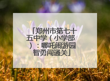 郑州市第七十五中学（小学部）：哪吒闹游园 智勇闯通关