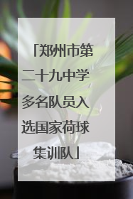郑州市第二十九中学多名队员入选国家荷球集训队