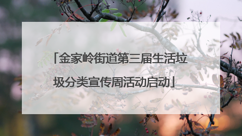 金家岭街道第三届生活垃圾分类宣传周活动启动