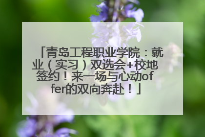 青岛工程职业学院：就业（实习）双选会+校地签约！来一场与心动offer的双向奔赴！