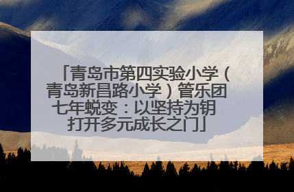 青岛市第四实验小学（青岛新昌路小学）管乐团七年蜕变：以坚持为钥 打开多元成长之门