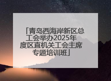 青岛西海岸新区总工会举办2025年度区直机关工会主席专题培训班