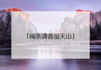 闽茶清香漫天山