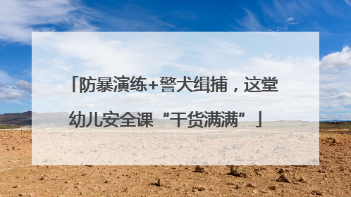 防暴演练+警犬缉捕，这堂幼儿安全课“干货满满”