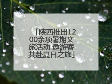 陕西推出1200余项暑期文旅活动 邀游客共赴夏日之旅