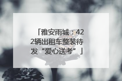 雅安雨城：422辆出租车整装待发“爱心送考”