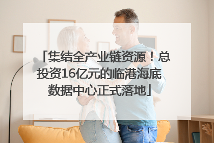 集结全产业链资源！总投资16亿元的临港海底数据中心正式落地