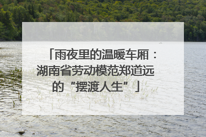 雨夜里的温暖车厢：湖南省劳动模范郑道远的“摆渡人生”