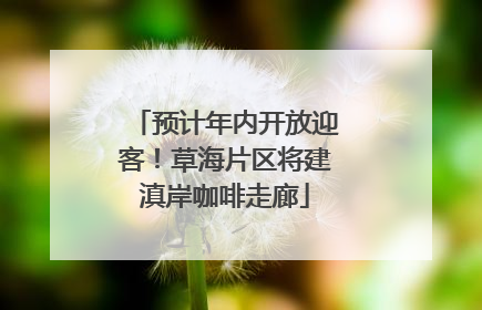 预计年内开放迎客！草海片区将建滇岸咖啡走廊