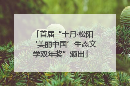 首届“十月·松阳‘美丽中国’生态文学双年奖”颁出