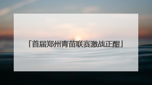 首届郑州青苗联赛激战正酣
