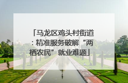 马龙区鸡头村街道：精准服务破解“两栖农民”就业难题