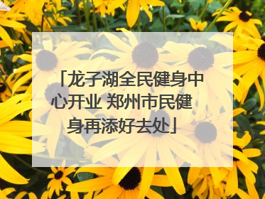 龙子湖全民健身中心开业 郑州市民健身再添好去处