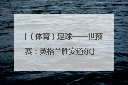 （体育）足球——世预赛：英格兰胜安道尔