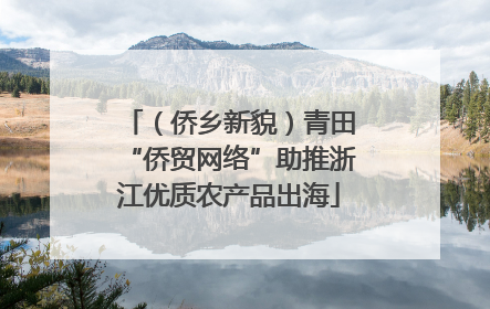 （侨乡新貌）青田“侨贸网络”助推浙江优质农产品出海