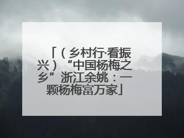 （乡村行·看振兴）“中国杨梅之乡”浙江余姚：一颗杨梅富万家