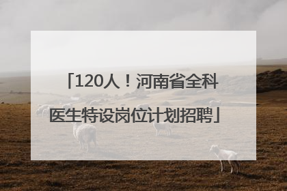 120人！河南省全科医生特设岗位计划招聘