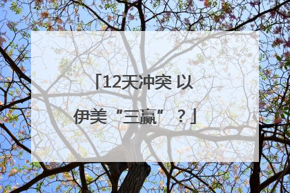 12天冲突 以伊美“三赢”？