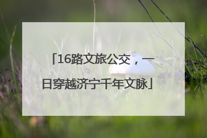 16路文旅公交，一日穿越济宁千年文脉