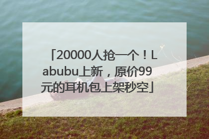 20000人抢一个！Labubu上新，原价99元的耳机包上架秒空
