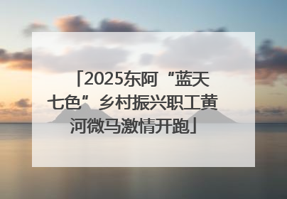 2025东阿“蓝天七色”乡村振兴职工黄河微马激情开跑