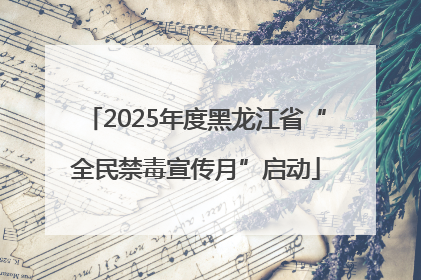 2025年度黑龙江省“全民禁毒宣传月”启动
