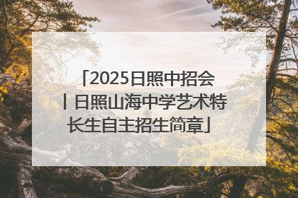 2025日照中招会丨日照山海中学艺术特长生自主招生简章